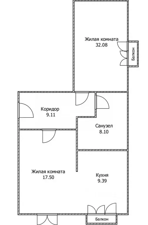 2-к кв. Ульяновская область, Ульяновск ул. Гончарова, 56/2 (59.0 м) - Фото 1