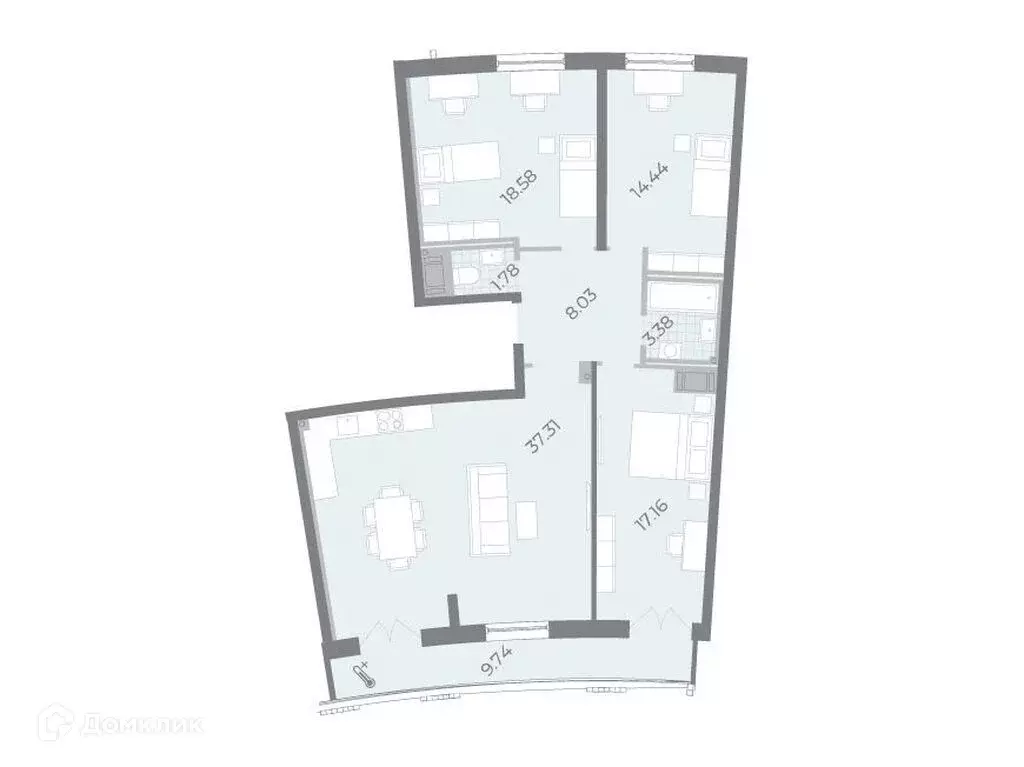 Продаётся 3-к квартира, 105.9 м - Фото 0