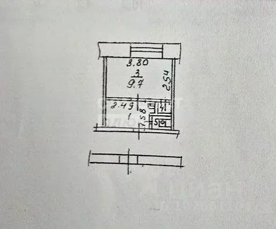 Студия Липецкая область, Липецк ул. Космонавтов, 22 (15.3 м) - Фото 2