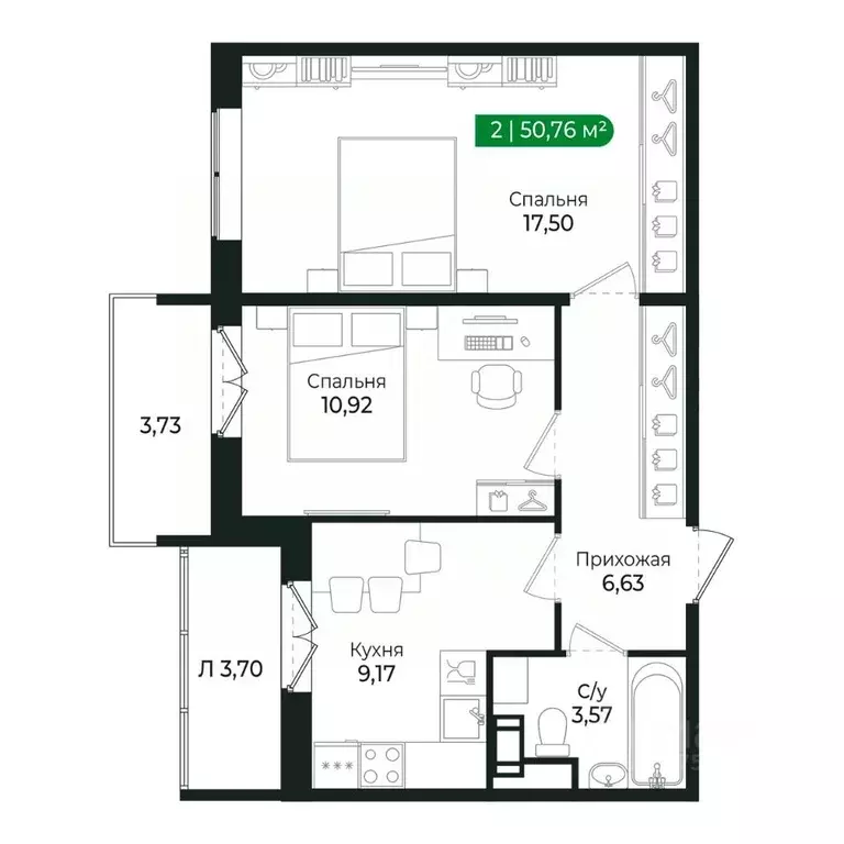 2-к кв. Ленинградская область, Сертолово Всеволожский район, ... - Фото 1