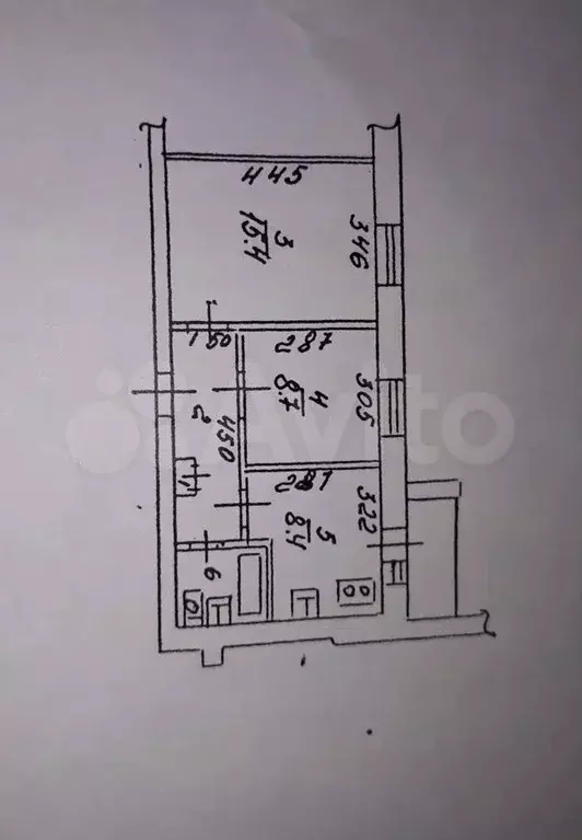 2-к. квартира, 41,7 м, 5/5 эт. - Фото 0