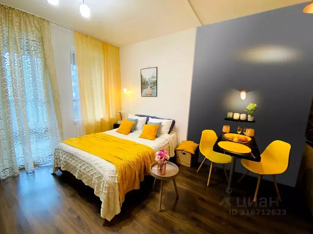 Студия Санкт-Петербург Октябрьская наб., 34к5 (24.0 м) - Фото 1