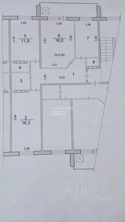3-к кв. Волгоградская область, Волгоград ул. Маршала Воронова, 12 ... - Фото 2