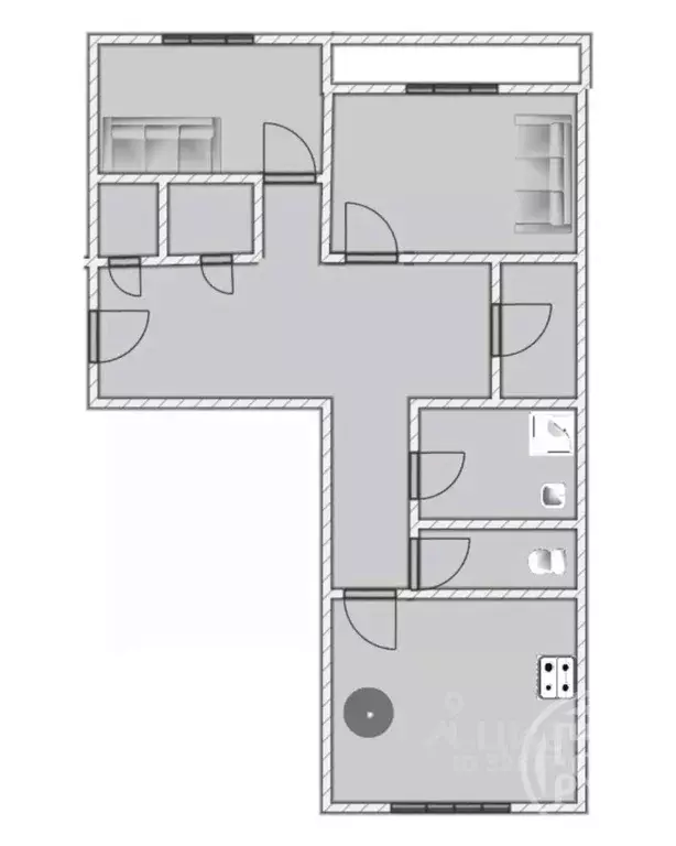 2-к кв. Санкт-Петербург, Санкт-Петербург, Кронштадт ул. Аммермана, 17 ... - Фото 2