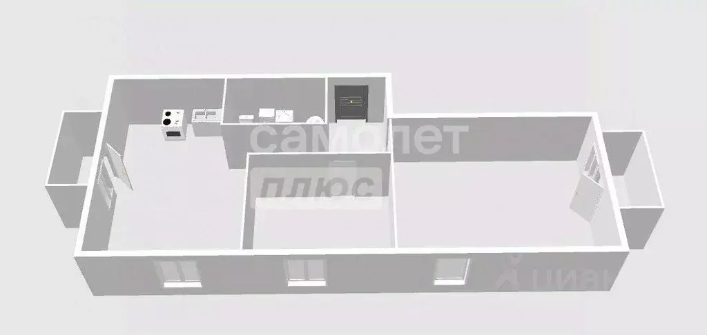 2-к кв. Вологодская область, Вологда Новгородская ул., 58А (68.2 м) - Фото 1