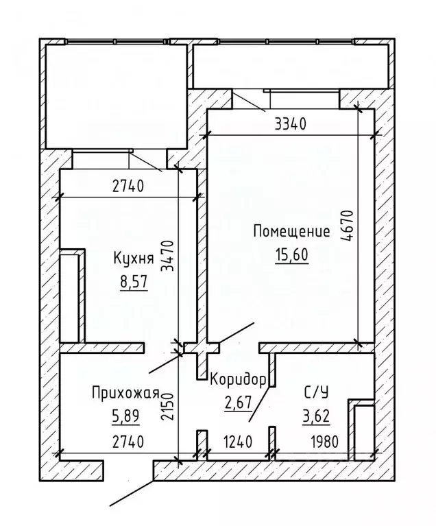 1-к кв. Кабардино-Балкария, Нальчик Московская ул. (40.8 м) - Фото 1