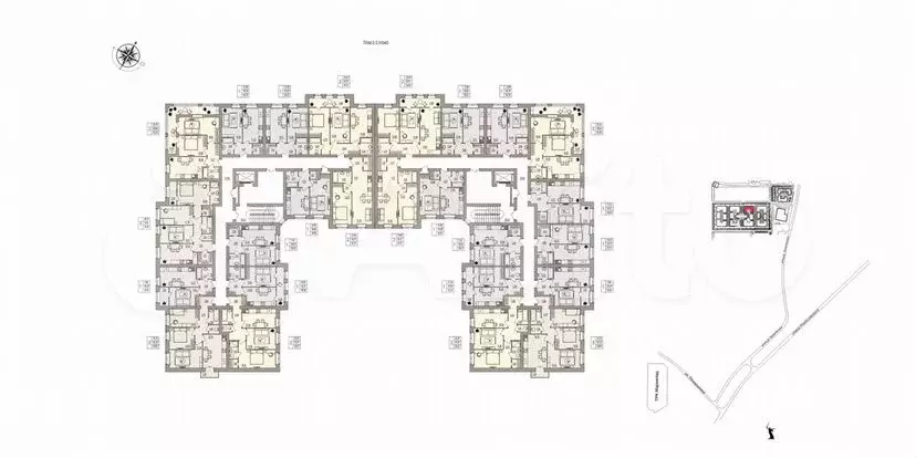 2-к. квартира, 55,4м, 3/3эт. - Фото 1