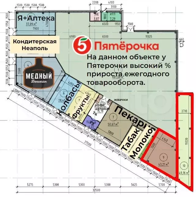 Аренда от собственника, 43.21 м - Фото 0