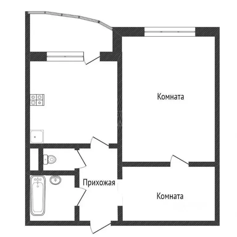 1-к кв. Тюменская область, Тюмень Широтная ул., 190к1 (43.1 м) - Фото 1