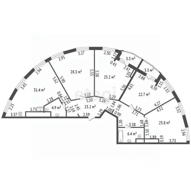 4-к кв. Санкт-Петербург просп. Энгельса, 93 (169.9 м) - Фото 1