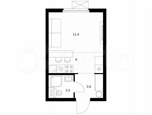 Квартира-студия, 23,5 м, 18/25 эт. - Фото 0