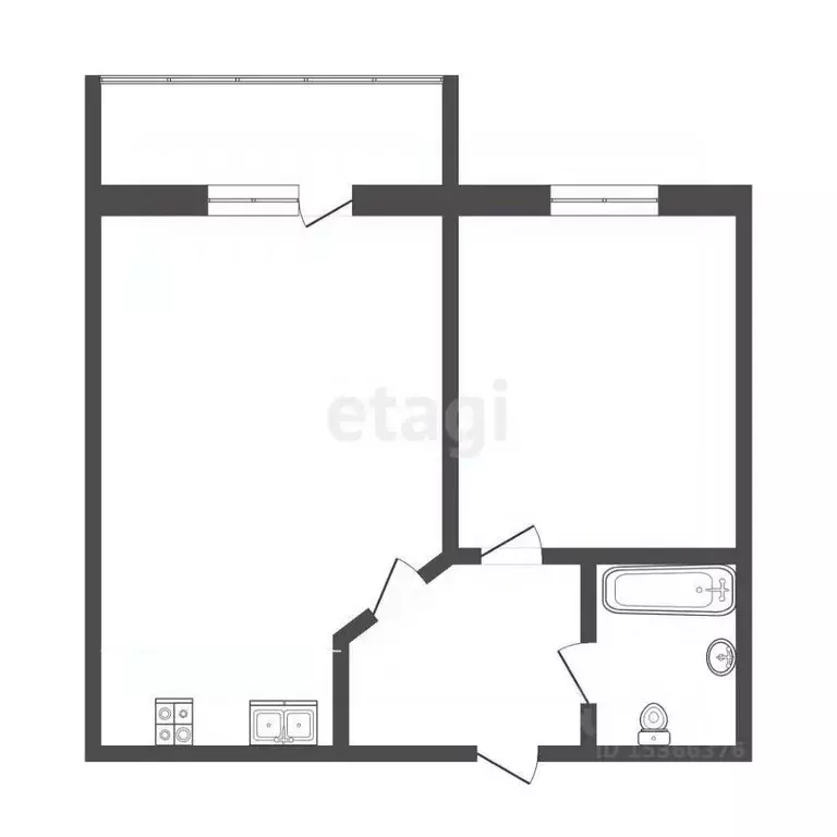 1-к кв. Тюменская область, Тобольск 10-й мкр, 63В (48.3 м) - Фото 2