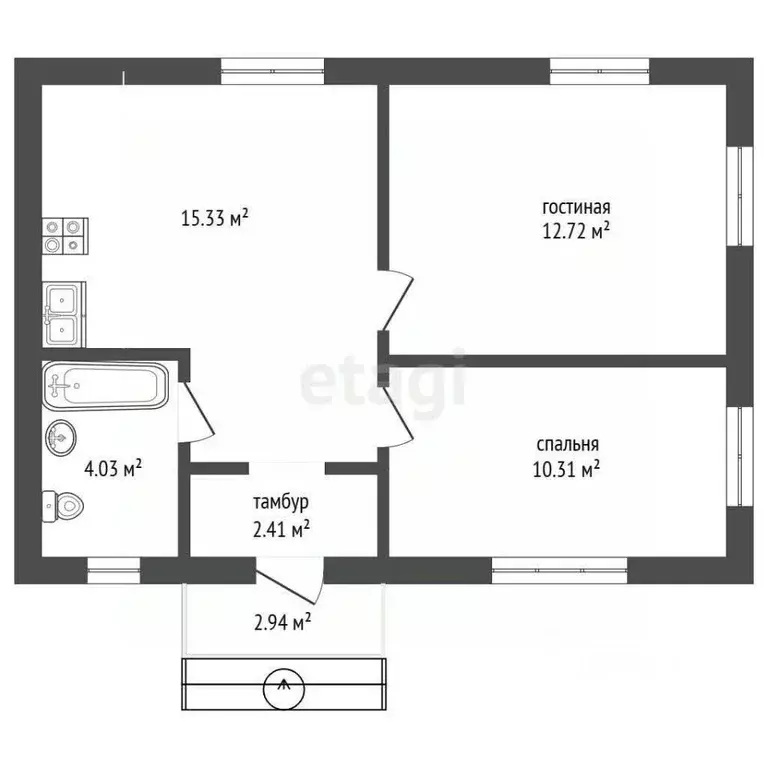 Дом в Крым, Советский район, с. Черноземное ул. Юбилейная (50 м) - Фото 2