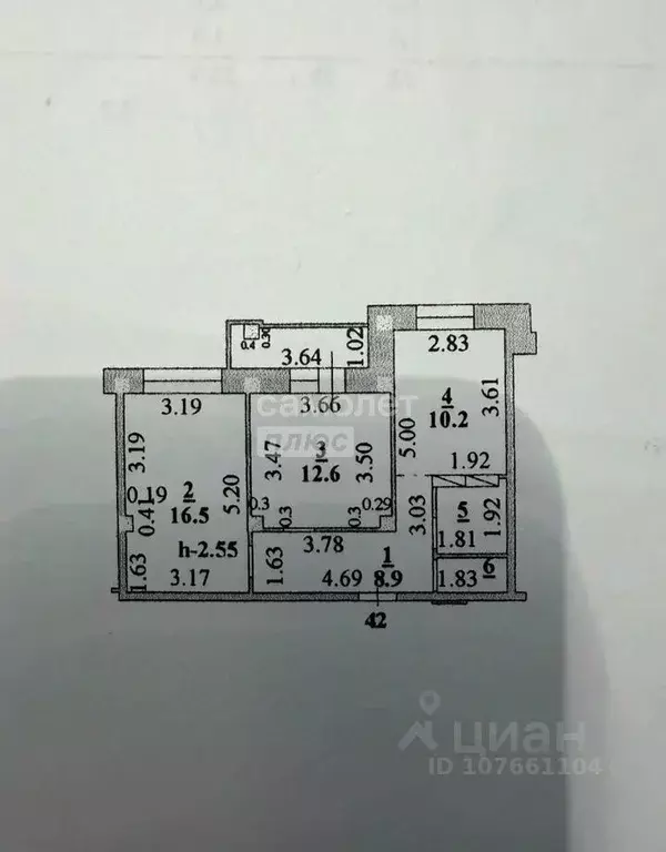 2-к кв. Липецкая область, Липецк ул. Катукова, 23 (55.0 м) - Фото 2
