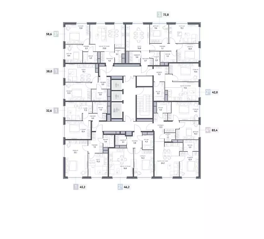 3-комнатная квартира: Москва, Тагильская улица, 2к1 (72.8 м) - Фото 2