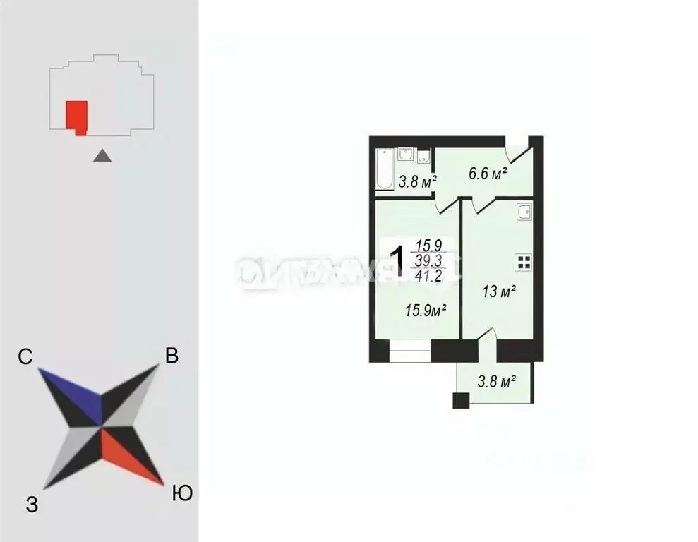1-к кв. Владимирская область, Владимир ул. Лакина, 2Г (41.2 м) - Фото 1