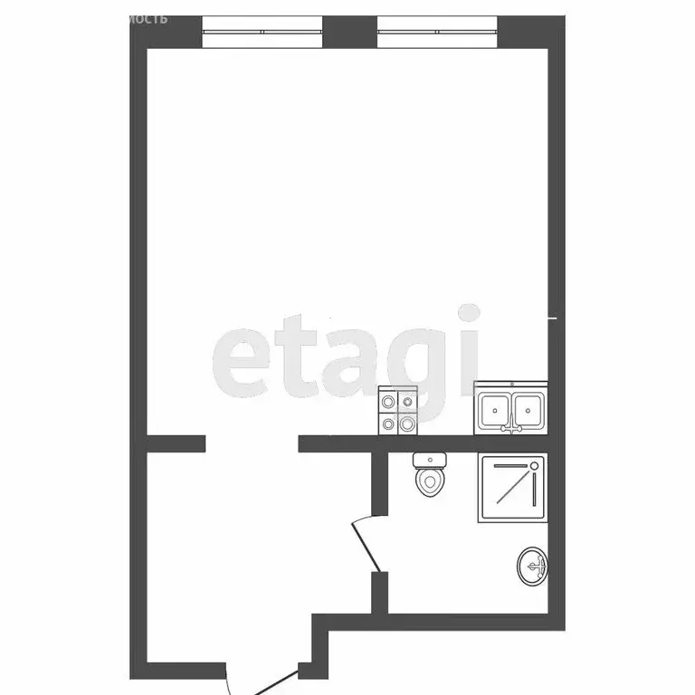 1-комнатная квартира: Тюмень, Полевая улица, 117к6 (38.9 м) - Фото 0