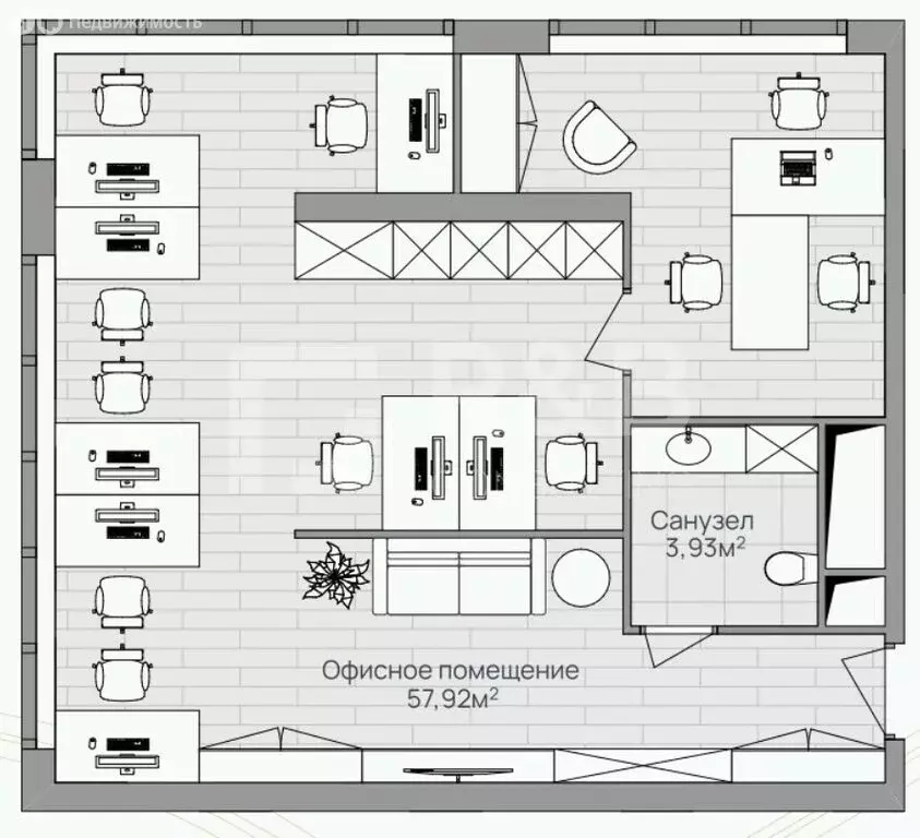 Офис (61.85 м) - Фото 2