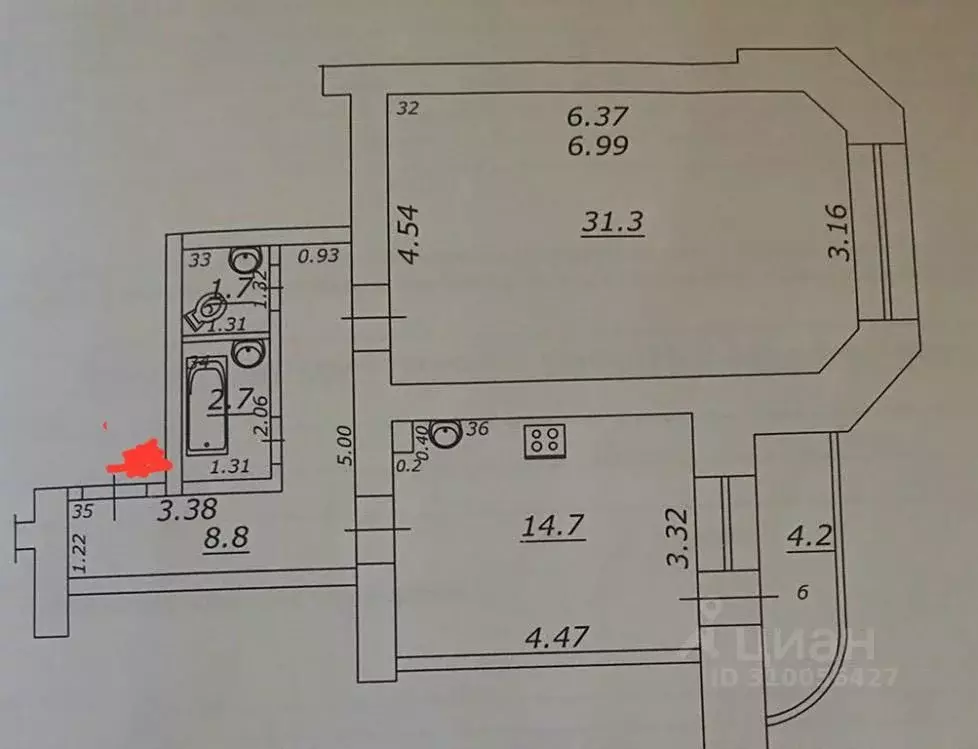 1-к кв. Самарская область, Самара ул. Лейтенанта Шмидта, 3 (60.0 м) - Фото 0