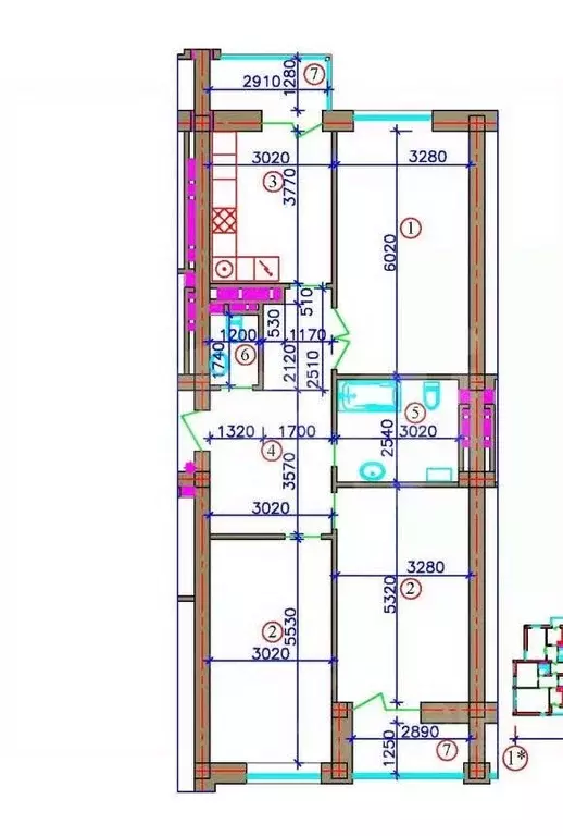 3-к кв. Северная Осетия, Владикавказ Весенняя ул., 21А (92.0 м) - Фото 2