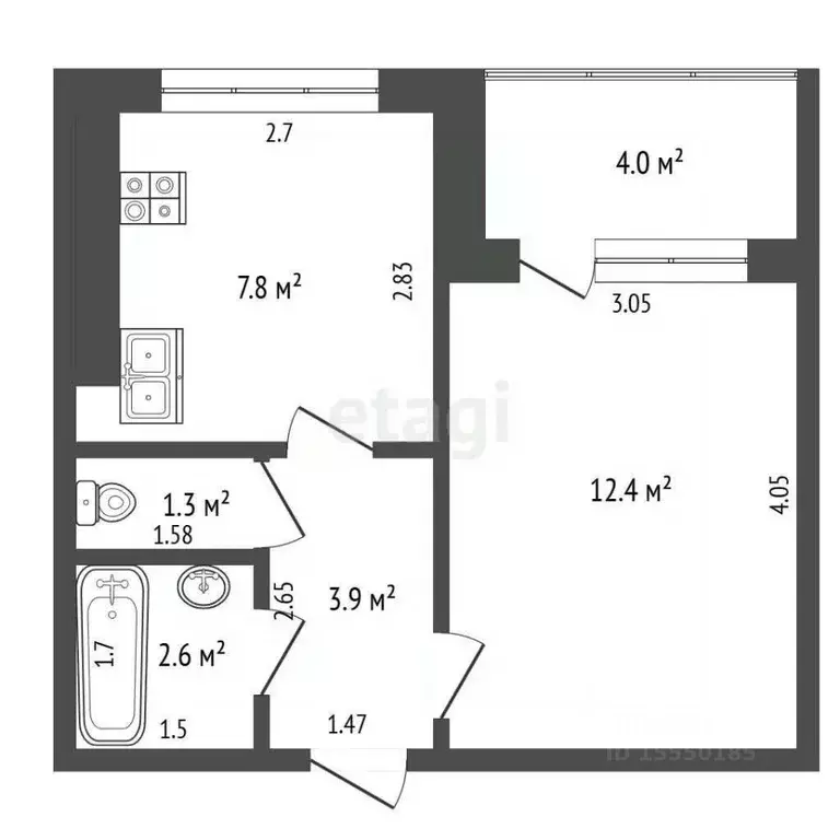 1-к кв. Самарская область, Самара Пензенская ул., 74 (33.0 м) - Фото 2