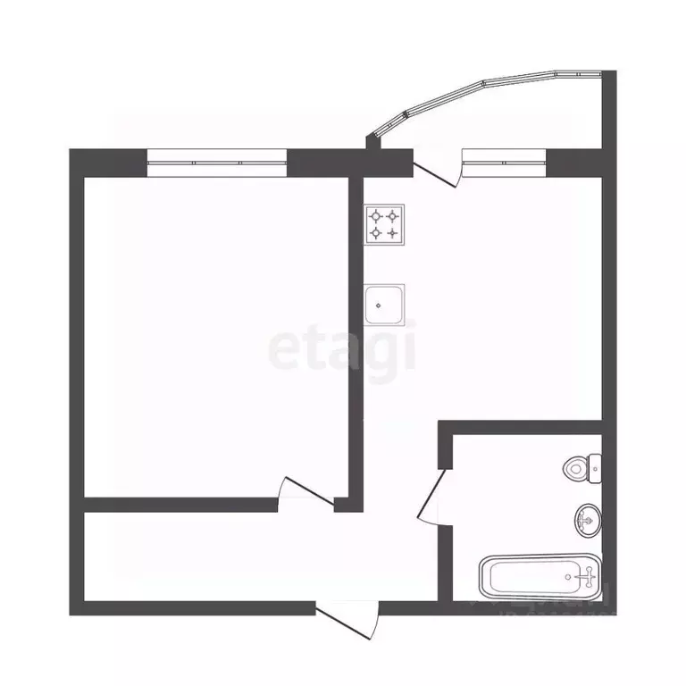 1-к кв. Мордовия, Саранск ул. Гагарина, 96/1 (36.6 м) - Фото 2