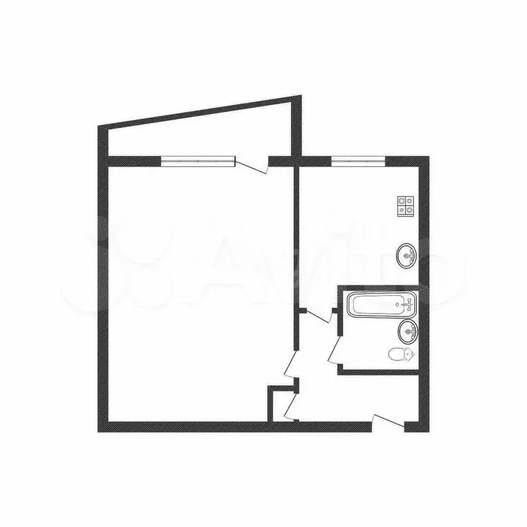 1-к. квартира, 34,9 м, 8/9 эт. - Фото 0