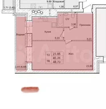 2-к. квартира, 58,5 м, 6/9 эт. - Фото 0