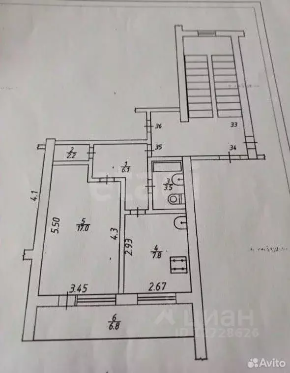 1-к кв. Калужская область, Таруса ул. Миронова, 11 (36.5 м) - Фото 2