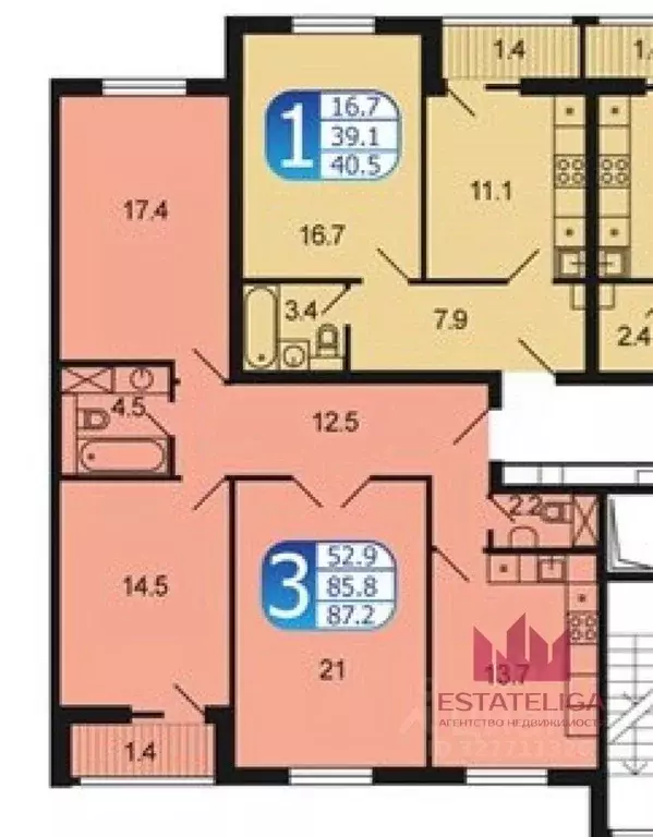 3-к кв. Москва Производственная ул., 8к2 (86.0 м) - Фото 1