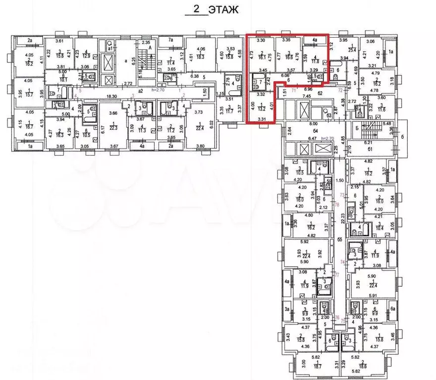 Аукцион: 3-к. квартира, 73,1 м, 2/23 эт. - Фото 1