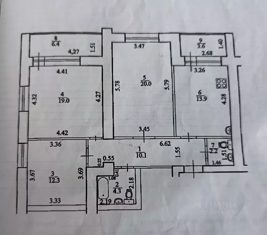 3-к кв. башкортостан, уфа ул. джалиля киекбаева, 6 (81.8 м) - Фото 1