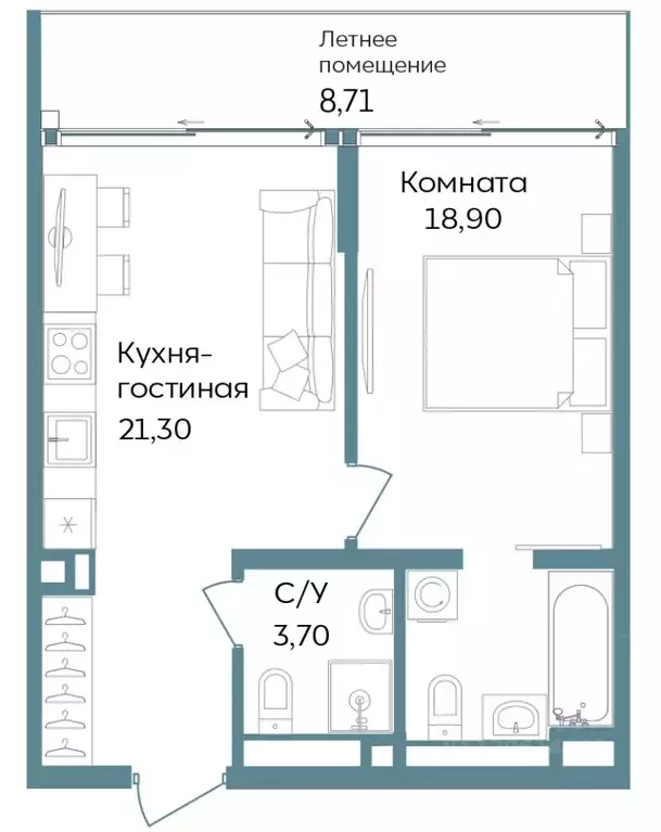 2-к кв. Крым, Саки ул. Морская (52.61 м) - Фото 0
