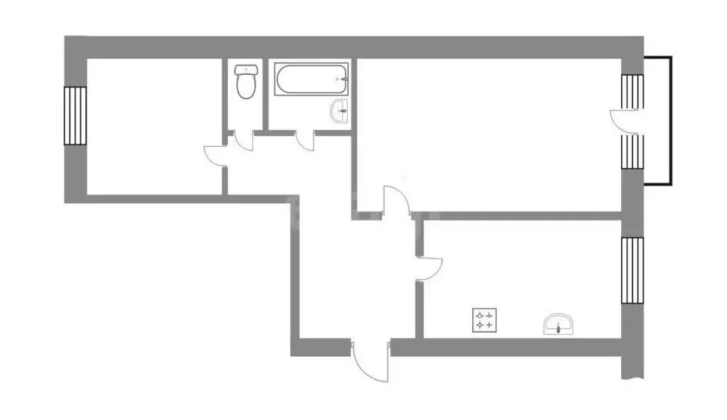2-комнатная квартира: Сатка, микрорайон Западный, 6 (48.6 м) - Фото 0