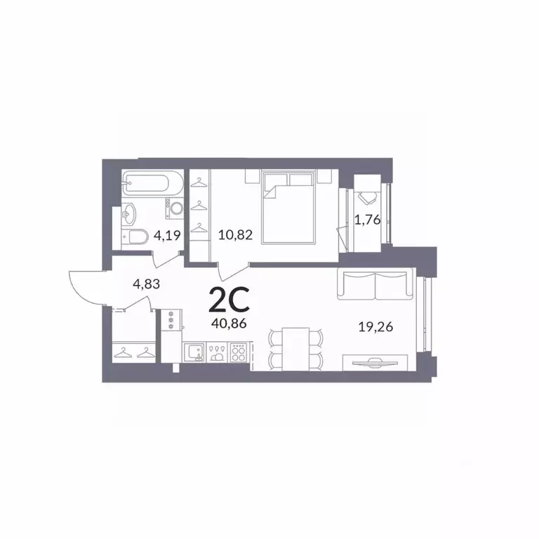 2-к кв. Новосибирская область, Новосибирск Горский мкр, Горская лагуна ... - Фото 1