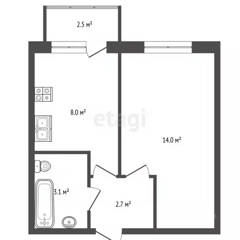 1-к кв. Вологодская область, Шексна рп, Шексна Северная мкр ул. Труда, ... - Фото 2