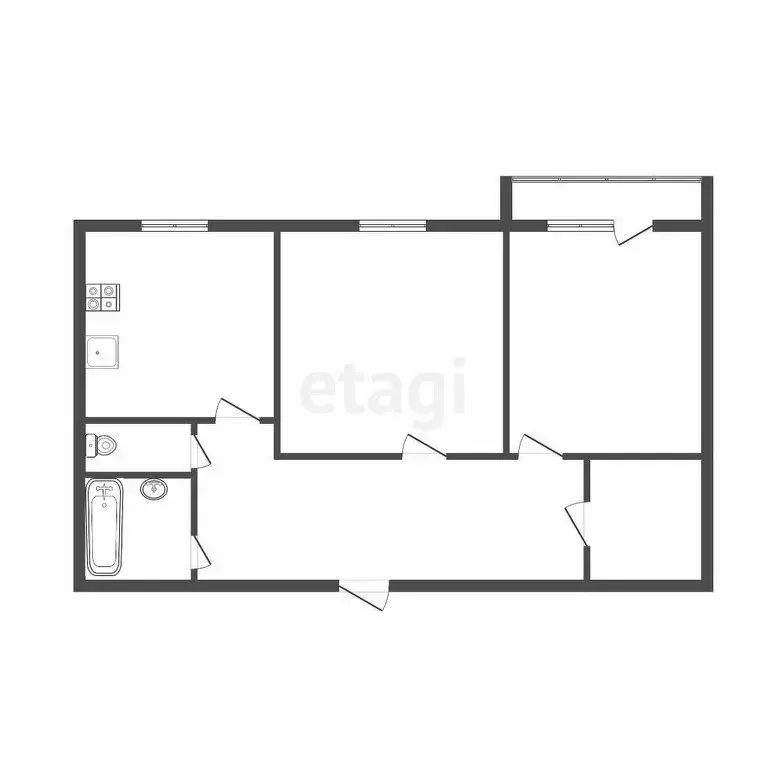 2-комнатная квартира: Тула, улица Степанова, 33 (56 м) - Фото 0