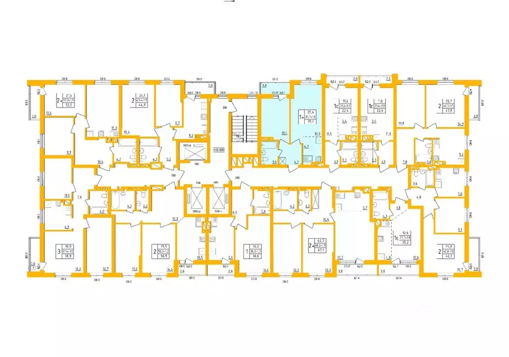 1-к кв. Башкортостан, Уфа Инорс-4Б мкр, Акварель жилой комплекс (39.4 ... - Фото 2