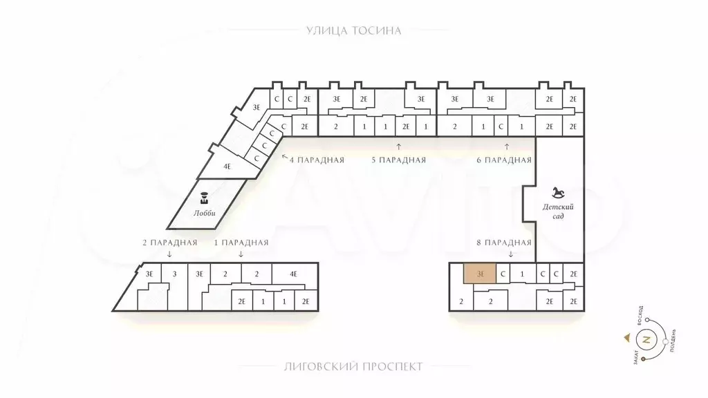 2-к. квартира, 60,9 м, 12/14 эт. - Фото 1