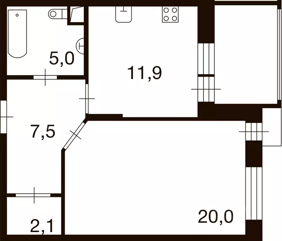 1-к кв. Москва д. Ивановское, ул. Семена Гордого, 3 (46.3 м) - Фото 0