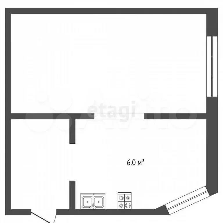 2-к. квартира, 31,9 м, 1/4 эт. - Фото 0