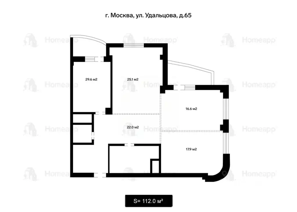 3-к кв. Москва ул. Удальцова, 65 (112.0 м) - Фото 2