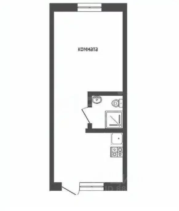 Студия Краснодарский край, Сочи Адлер жилрайон, ул. Пархоменко, 19к1 ... - Фото 2