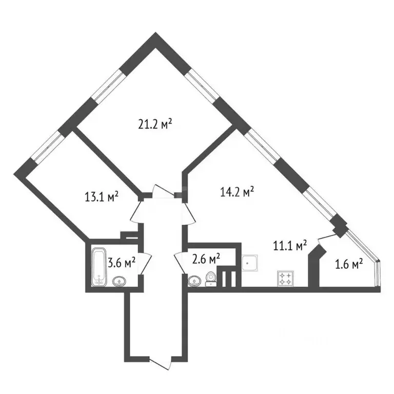 3-к кв. Красноярский край, Красноярск Октябрьская ул., 10 (78.0 м) - Фото 2
