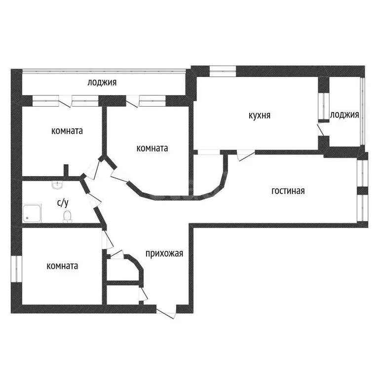 3-комнатная квартира: Курган, улица Пушкина, 187 (127.4 м) - Фото 1