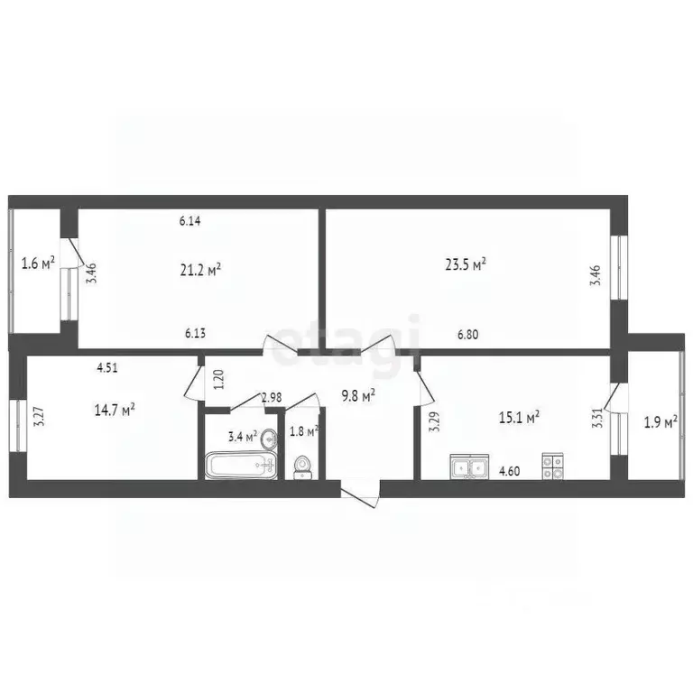 3-к кв. Мордовия, Саранск ул. Веселовского, 42/2 (89.5 м) - Фото 0