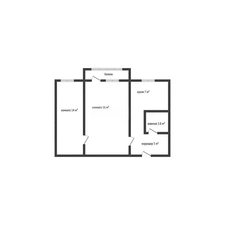 2-комнатная квартира: Майкоп, Депутатская улица, 6 (47.8 м) - Фото 1