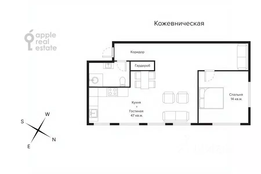 2-к кв. Москва Павелецкая пл., 1 (74.0 м) - Фото 2