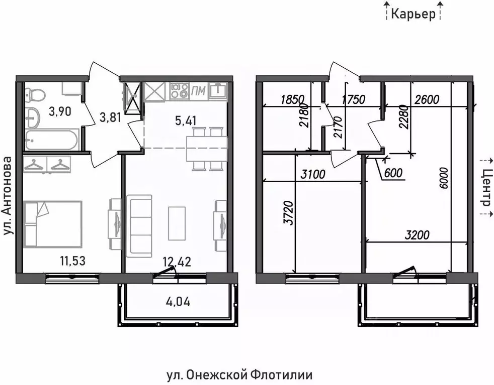 2-к кв. Карелия, Петрозаводск ул. Онежской Флотилии, 10 (41.11 м) - Фото 0