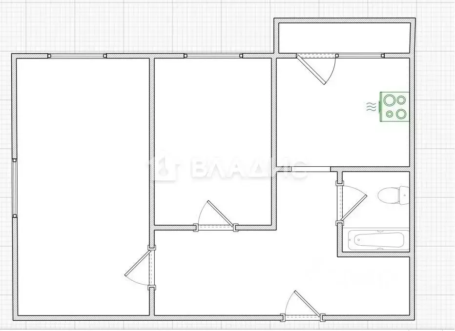 2-к кв. Пензенская область, Мокшанский район, Рамзайский сельсовет, с. ... - Фото 2